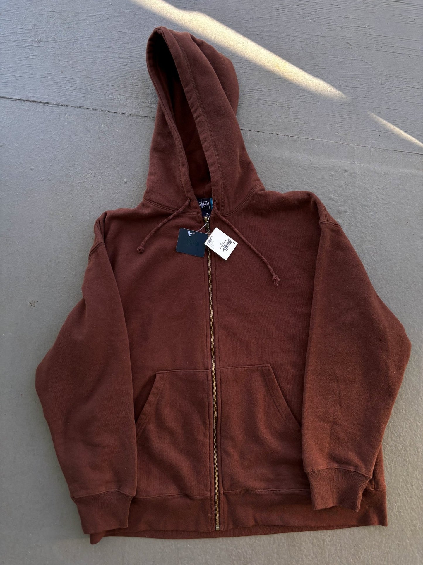 Stussy brown zip up (M)