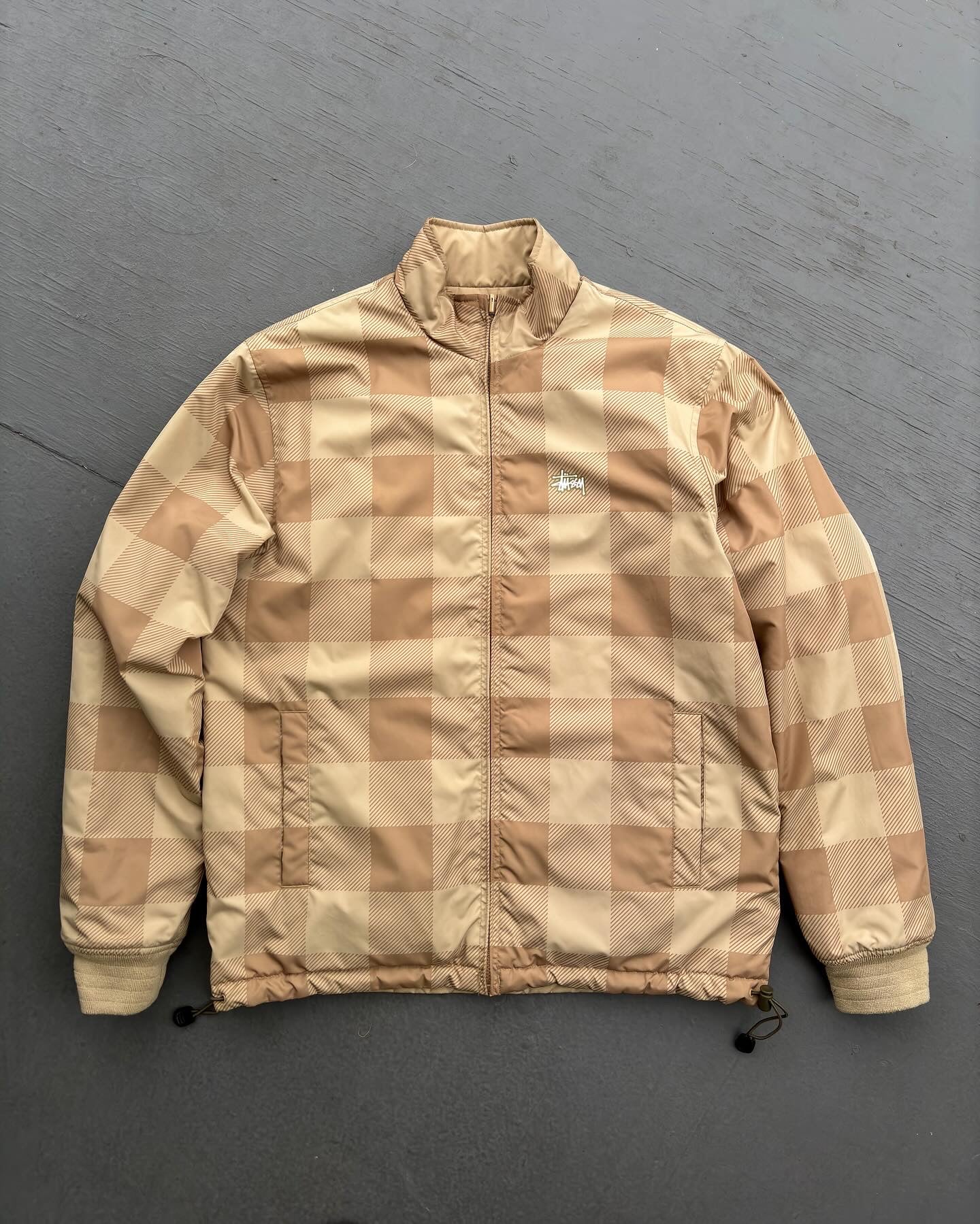 Stussy reversible checker jacket (M)