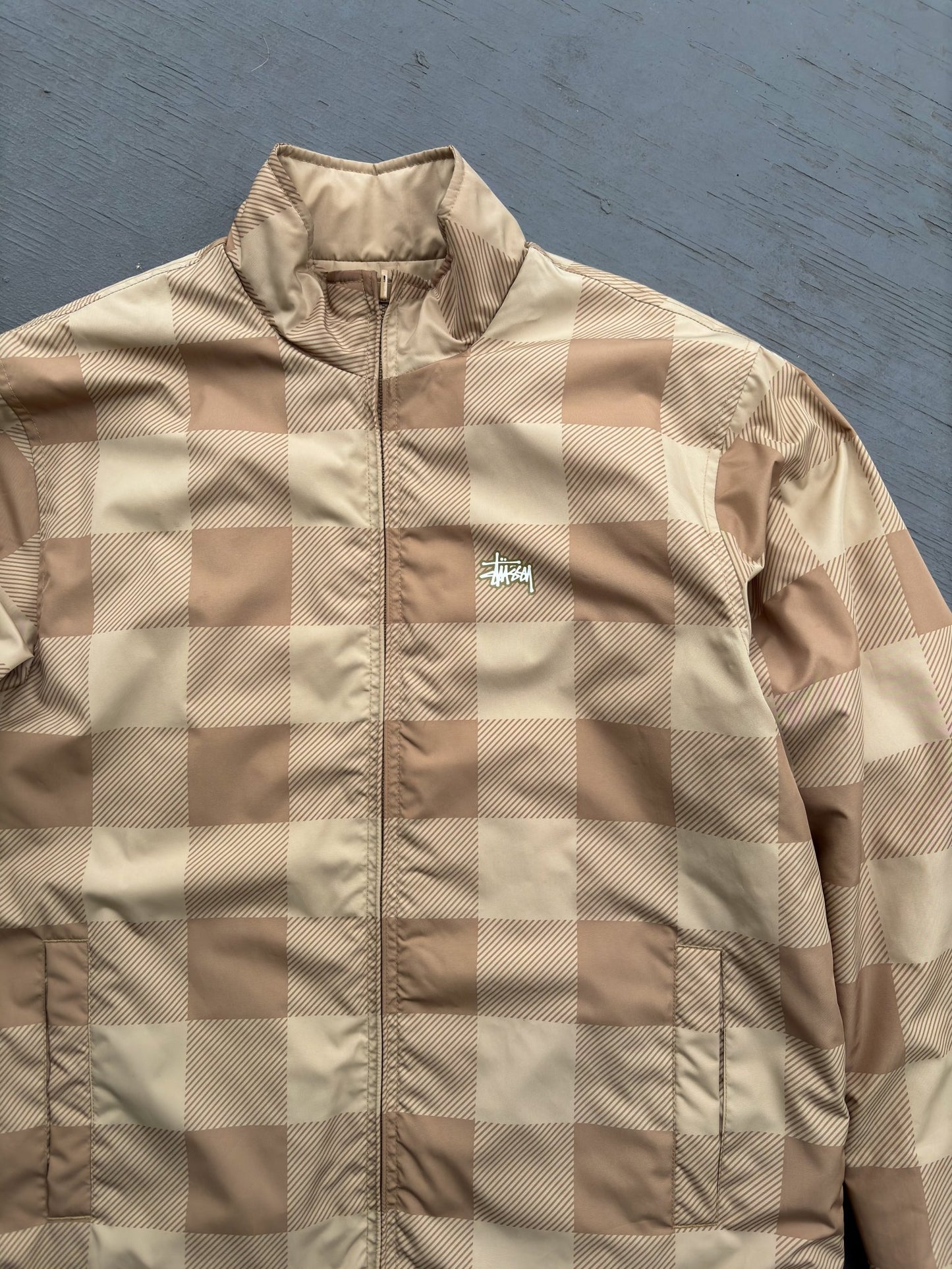 Stussy reversible checker jacket (M)