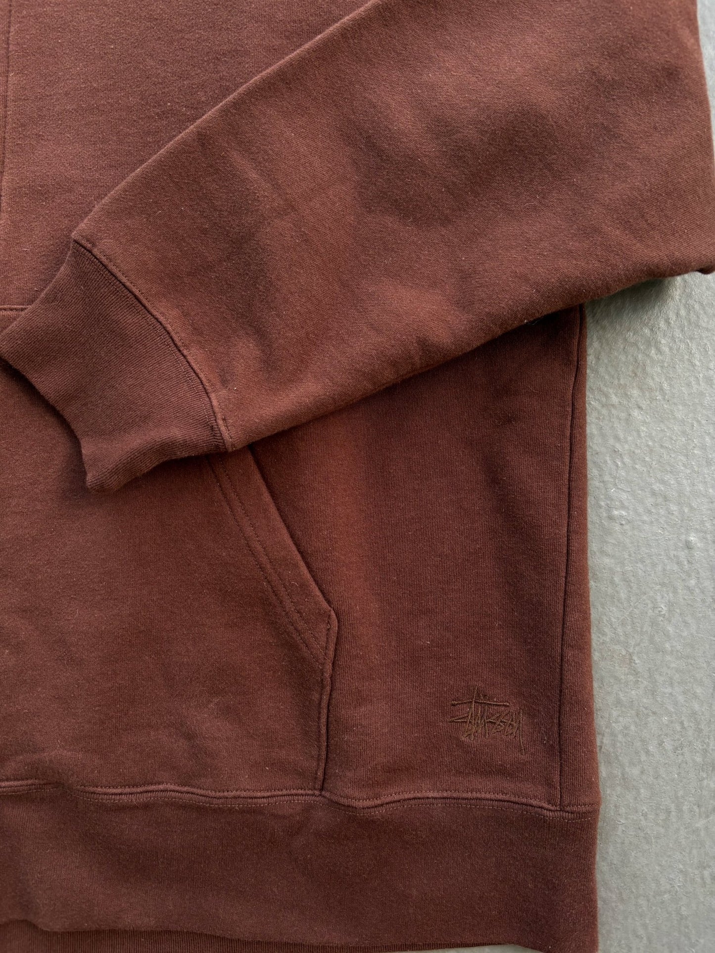 Stussy brown zip up (M)