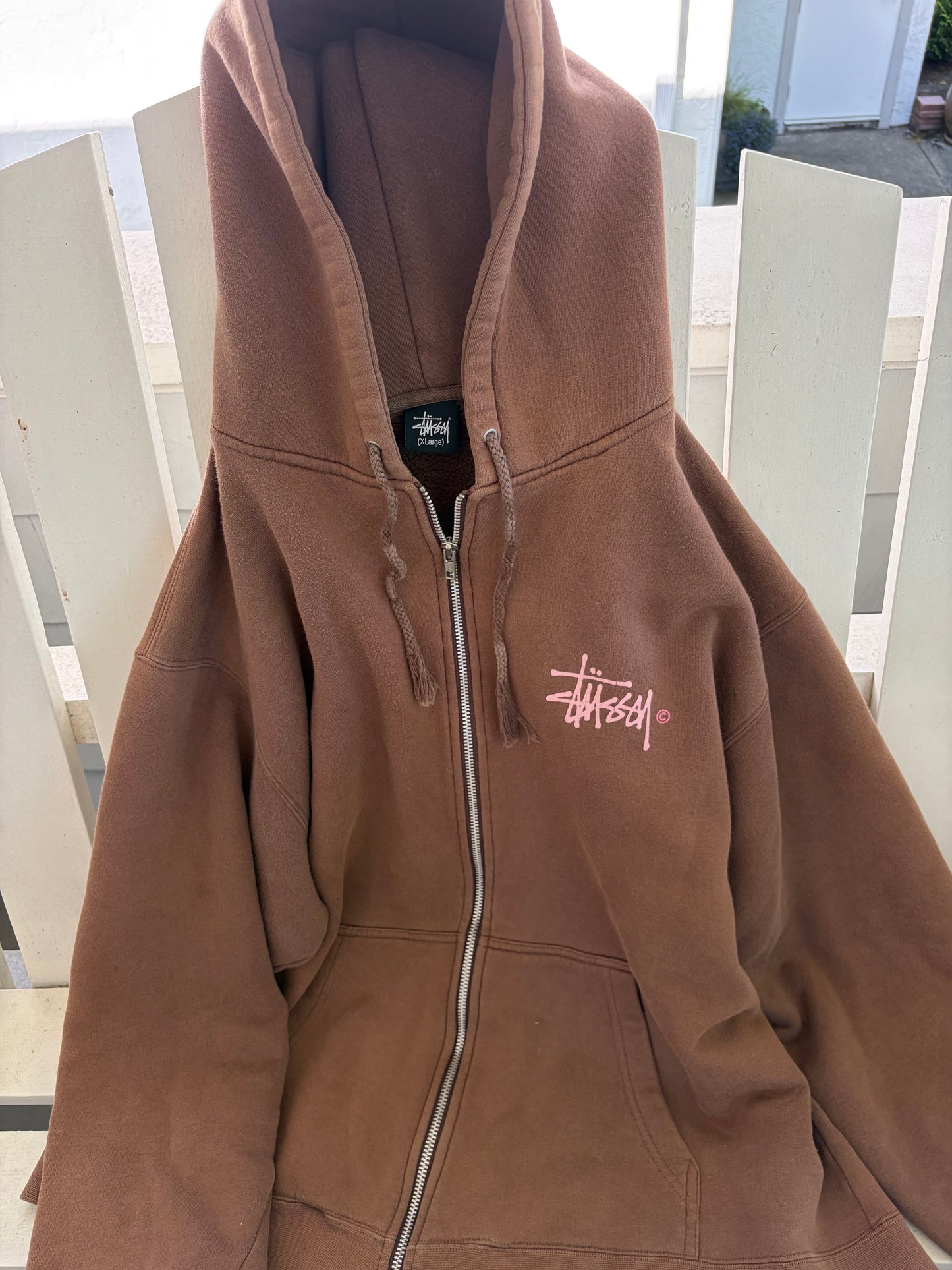 Pink logo zip up