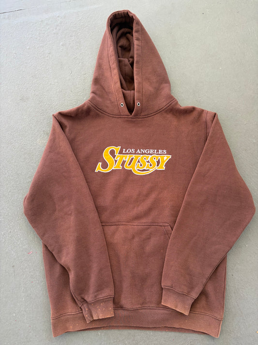 Stussy lakers logo hoodie