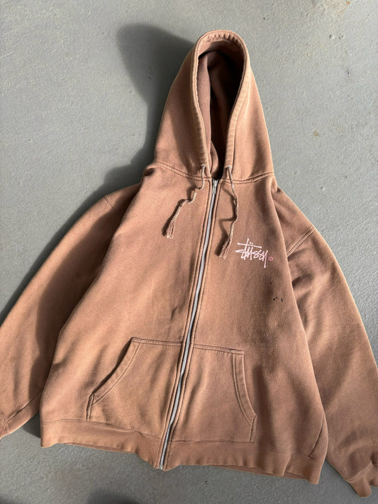 Pink logo zip up