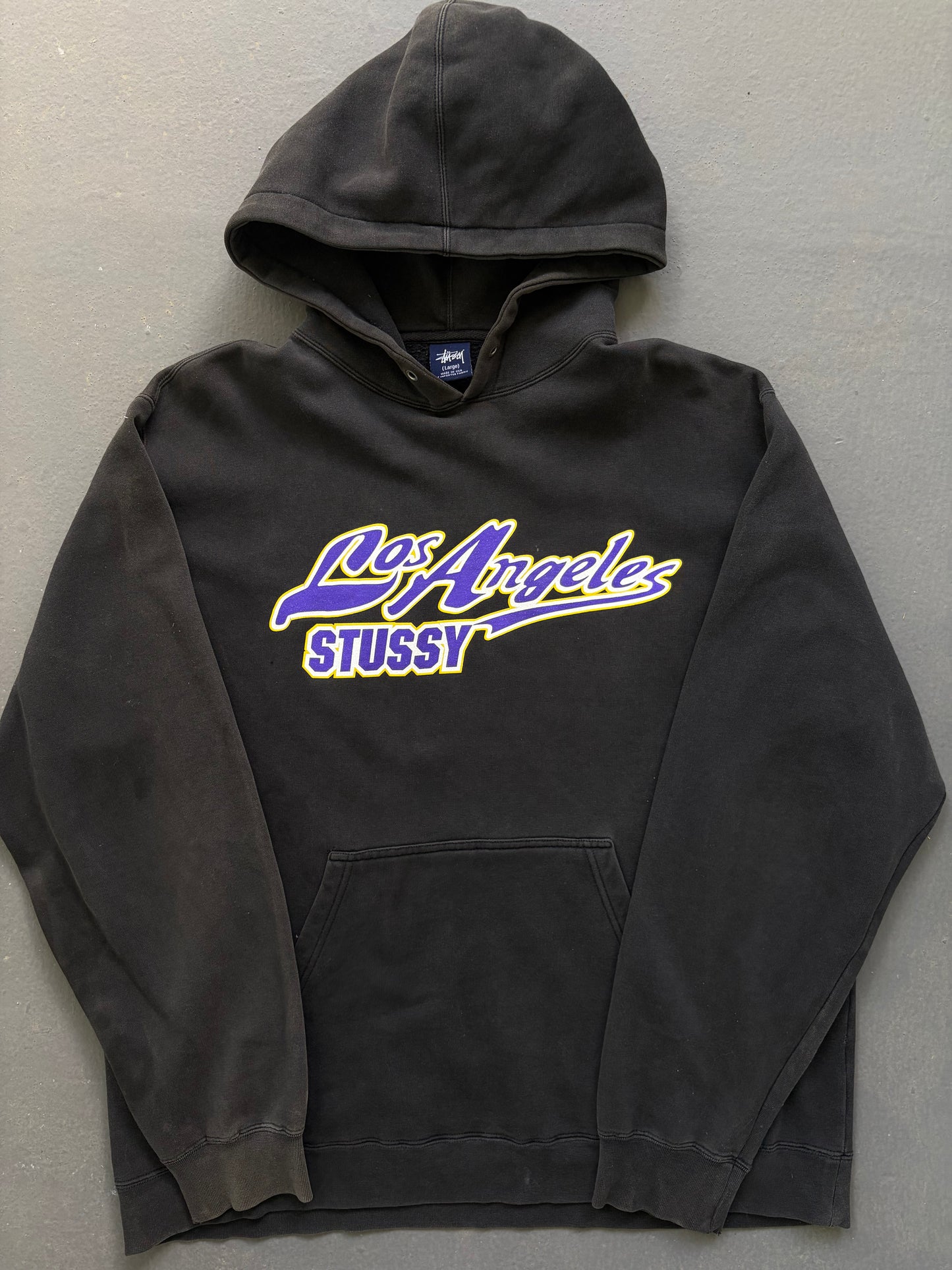 Stussy lakers logo hoodie