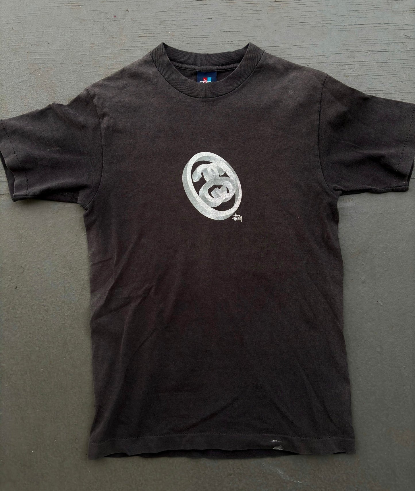 Vintage Stussy sphere logo tee (S)
