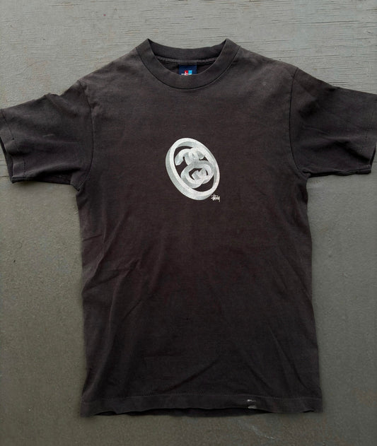 Vintage Stussy sphere logo tee (S)